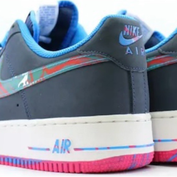 Nike Air Force 1 Low Marble Swoosh Blue Pink Men’s Size 10 Great Condition - Picture 2 of 14